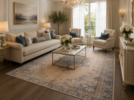 Covoare Living - Covor Modern Vintage 8406, Bej , Inaltime fir 8 mm
