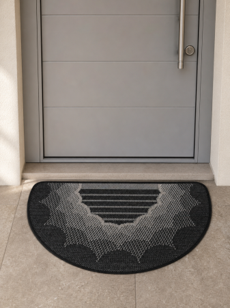 Covorase Intrare - Covor Pentru Usa Intrare, Flex 19162-80, Antiderapant, Antracit, 50x80 cm