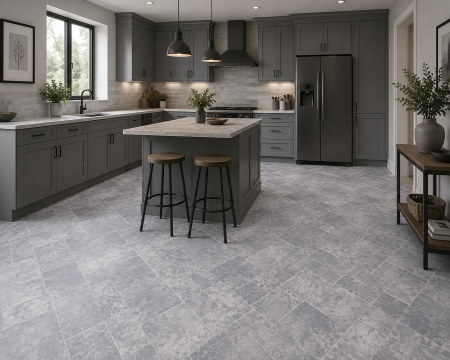 LINOLEUM - Linoleum Model Sand Stone 911, Latime 200 cm, Gri Deschis