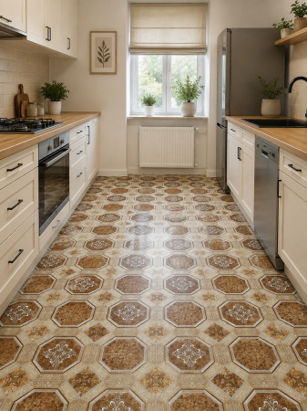 LINOLEUM - Linoleum PVC, Lidia Confort, Maro, Latime 1 m, Suport Pâslă