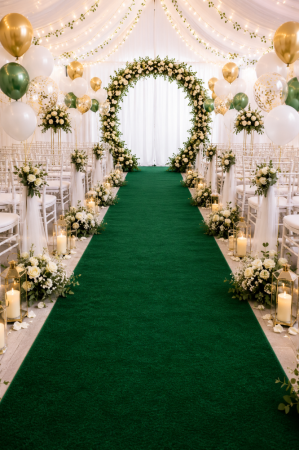 Mocheta - Mocheta Evenimente/Expo, Verde Inchis, Latime 200 cm, 610 gr/mp