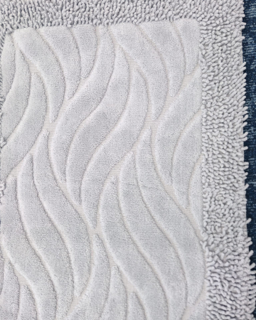 Set 2 Covorase Baie, Rombs 14 Gri, Covor 100% Bumbac, Dimensiunea 60x100 cm [4]