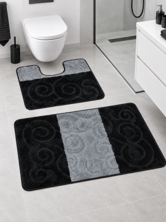 COVORASE - Set 2 covorase baie Sile 2546 L.Negru, Diverse Marimi