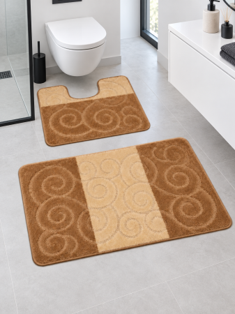 Covorase Baie - Set 2 covorase baie Sile 2546 L.Brown, Diverse Marimi