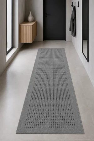 Traverse Bucatarie - Traversa Antiderapanta, Stanford, Gri, Latime 100 cm, Diverse Lungimi