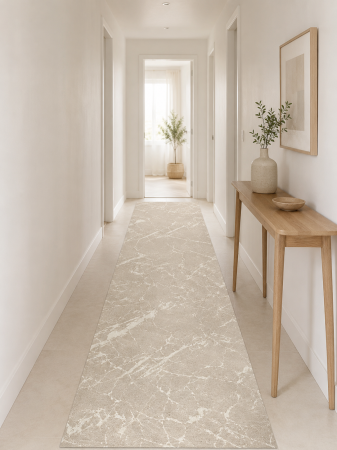 Traverse Dormitor - Traversa Covor, Cappuccino 16132, Crem, Latime 120 cm, Diverse Lungimi, 1700 gr/mp