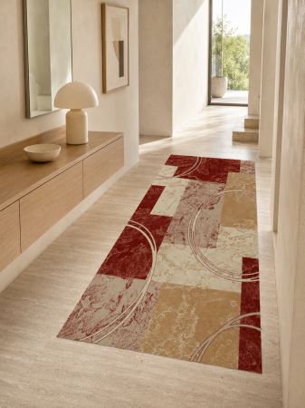 Traverse Hol - Traversa Covor, Lotos 15001, Rosu, Latime 80 cm, Diverse Lungimi, 1800 gr/mp
