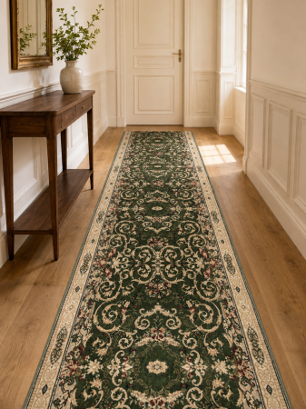 Traverse Dormitor - Traversa Covor, Lotos 15002, Verde, Latime 80 cm, Diverse Lungimi