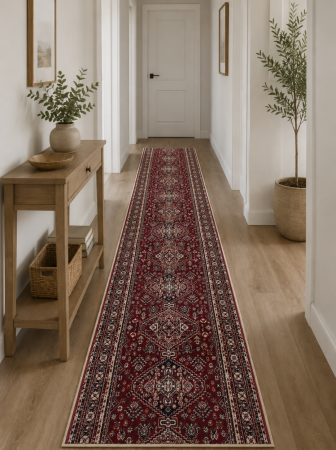Traverse Dormitor - Traversa Covor, Lotos 15040, Grena, Latime 80 cm, Diverse Lungimi, 1800 gr/mp