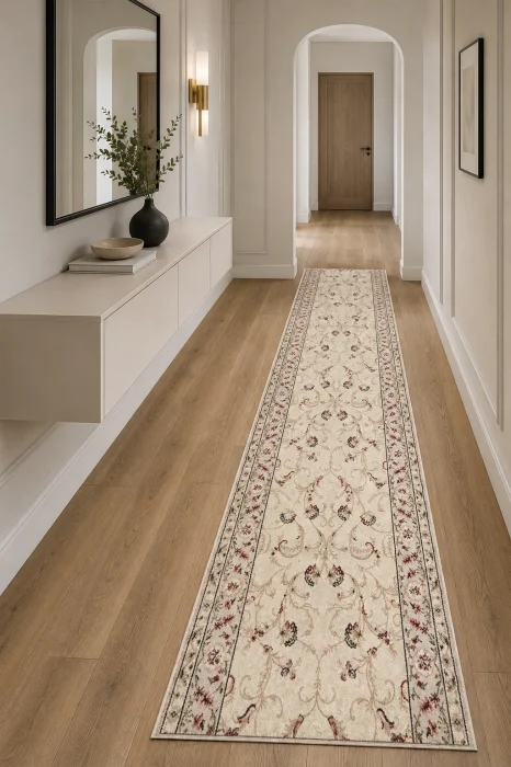 Traverse Hol - Traversa Covor, Lotos 523, Bej, Latime 120 cm, Diverse Lungimi, 1800 gr/mp