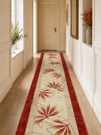 Traverse Dormitor - Traversa Covor, Lotos 552,Grena, Latime 80 cm, Diverse Lungimi, 1800 gr/mp