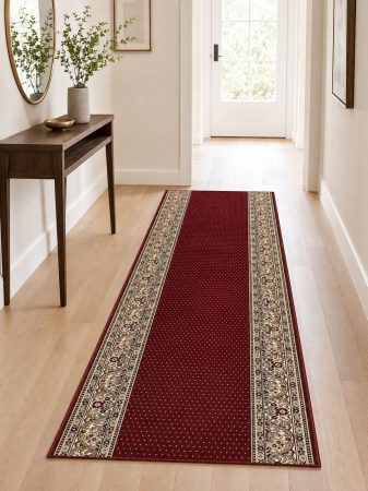 Traverse Bisericesti - Traversa Covor, Lotos 588, Rosu, Latime 100 cm, Diverse Lungimi, 1800 gr/mp