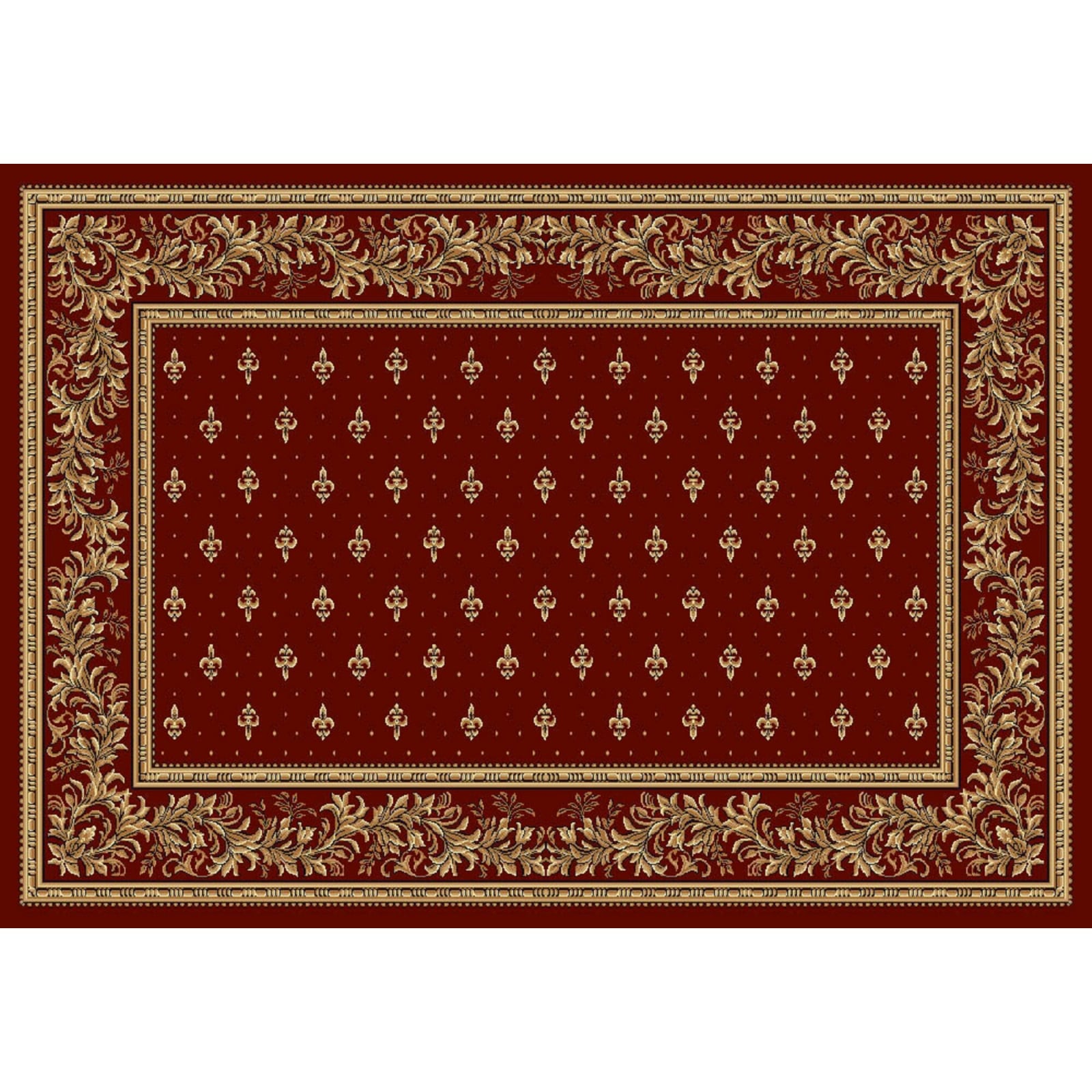 Covor 15066 Rosu Bordura Florala 200x300 cm pentru altar [1]
