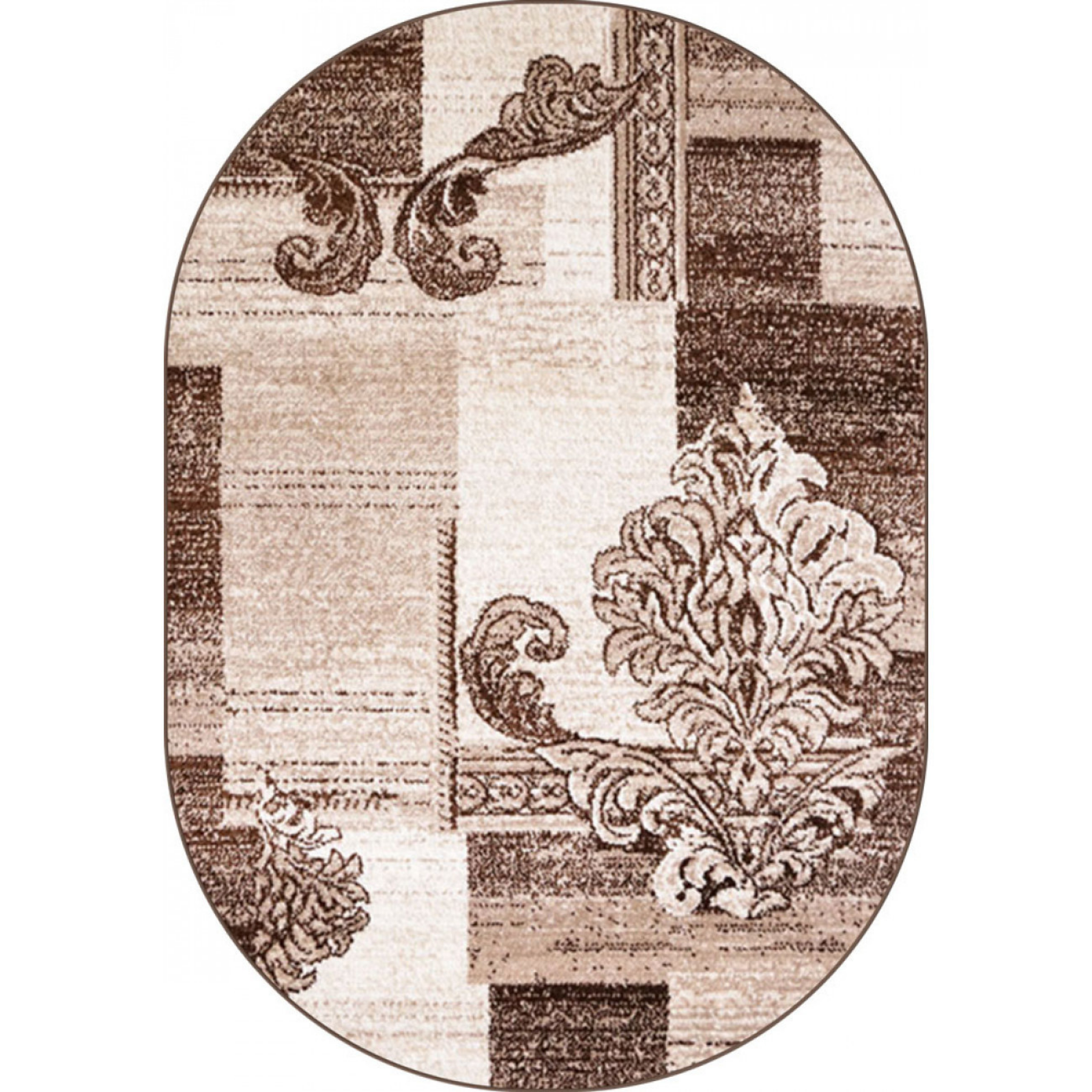 DUPA FORMA - Covor Cappuccino 16009 Maro Oval ieftin