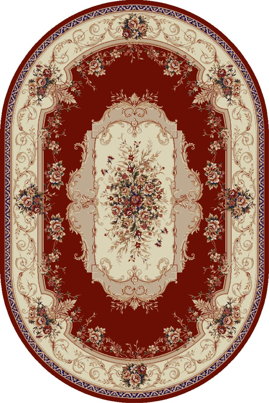 DUPA STIL - Covor 507 Rosu Crem Oval ieftin