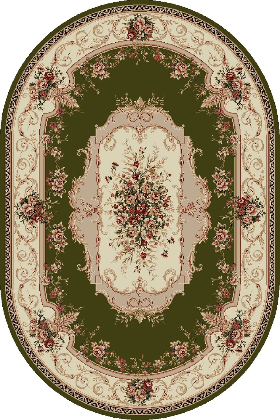 Covoare Ovale - Covor Lotos 507 Verde Oval ieftin