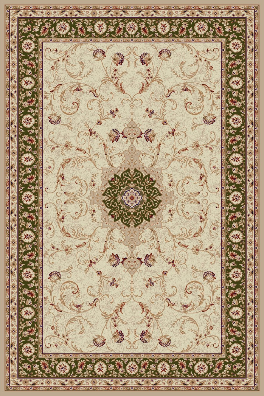 Covor Lotos 523 Verde 80x150 cm cu Medalion Oriental [1]