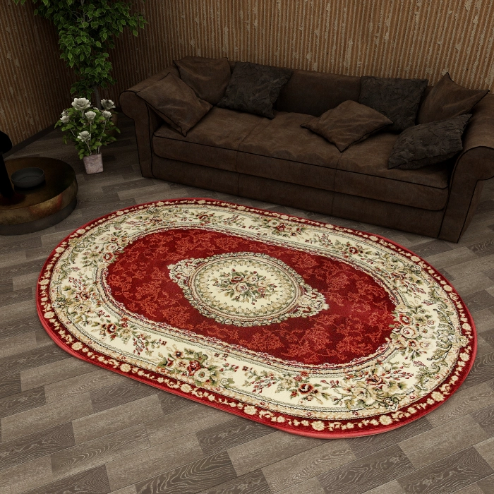 Covor Lotos 571 Rosu Oval ieftin [5]