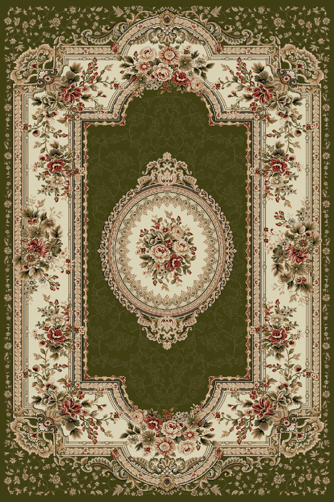 DUPA MATERIAL - Covor Lotos 571 Crem Verde ieftin