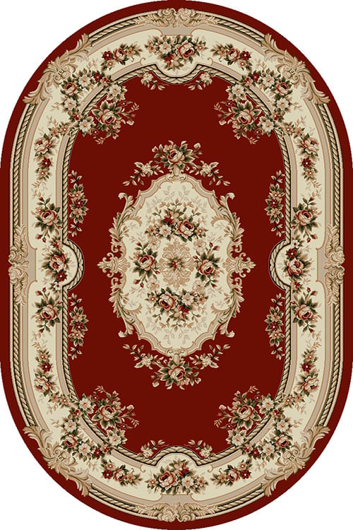Covor Lotos 575/210 Rosu Oval 60x110 cm pentru dormitor [1]