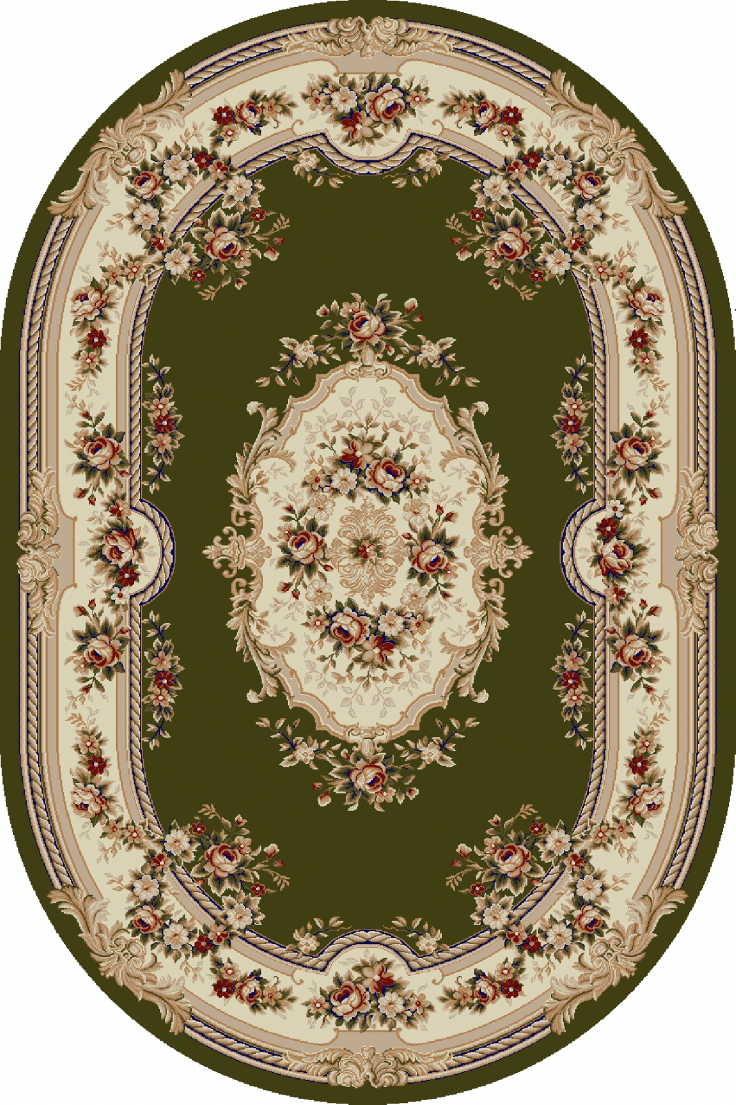 Covoare Ovale - Covor Lotos 575 Crem Verde Oval ieftin