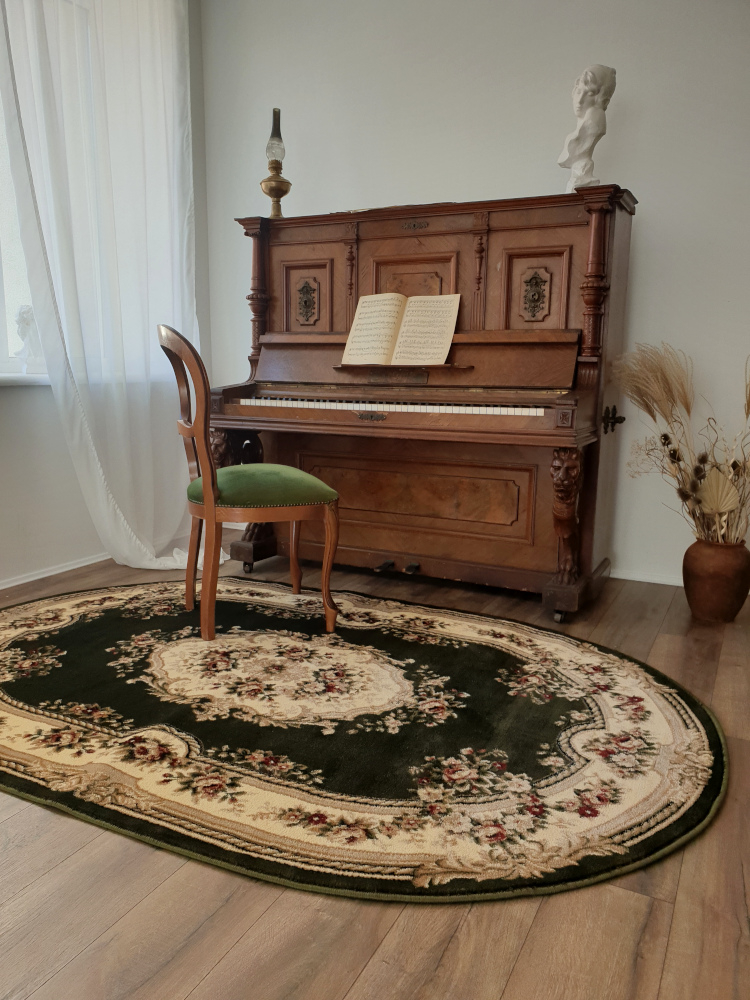 Covor Lotos 575 Crem Verde Oval ieftin [2]
