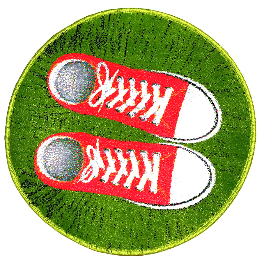 Covoras Rotund Sneakers 11169 Verde 67x67 cm [1]