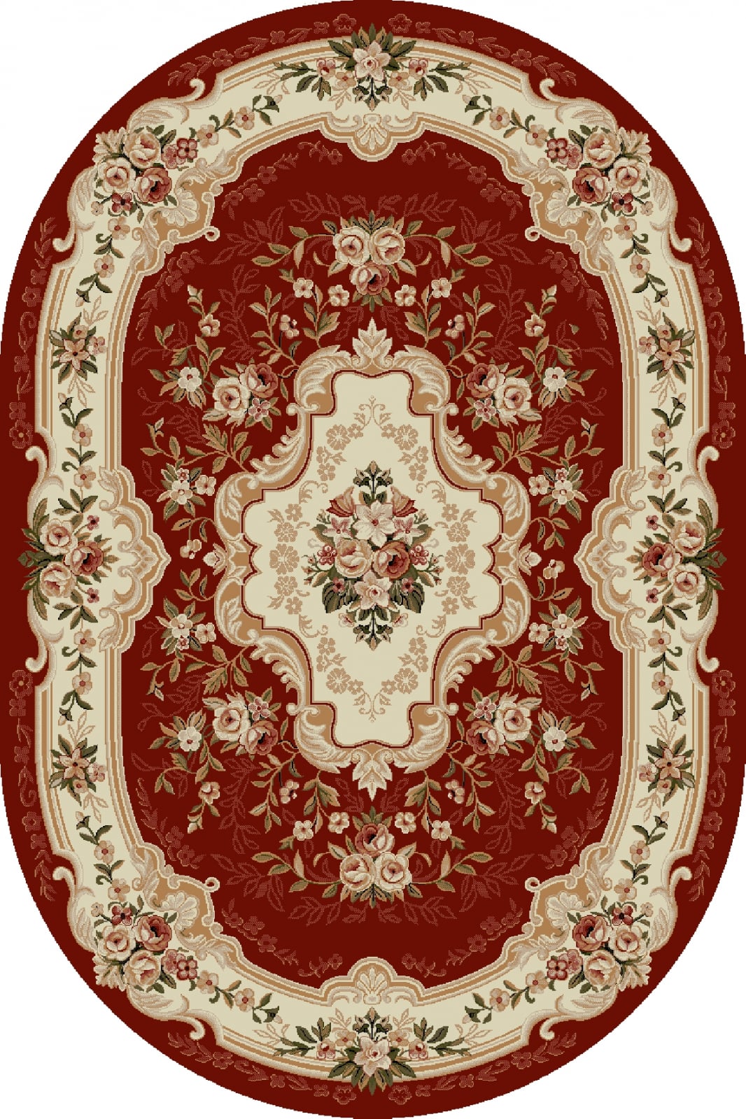 Covor Lotos 570 Rosu Grena 200x300 cm cu flori pentru dormitor [1]