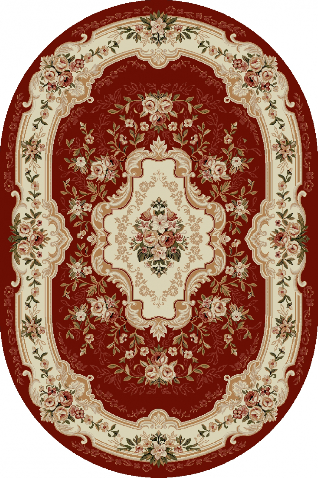 Covoare Ovale - Covor Lotos 570 Rosu Grena Oval ieftin