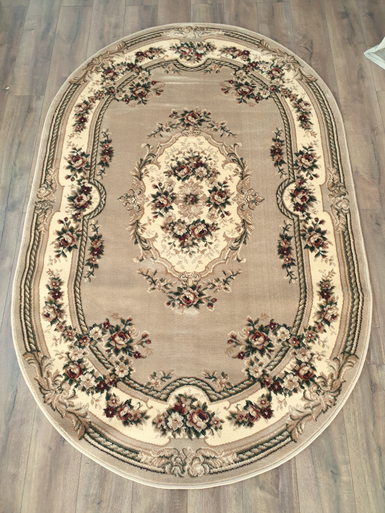 Covor 575 Bej Oval ieftin [5]
