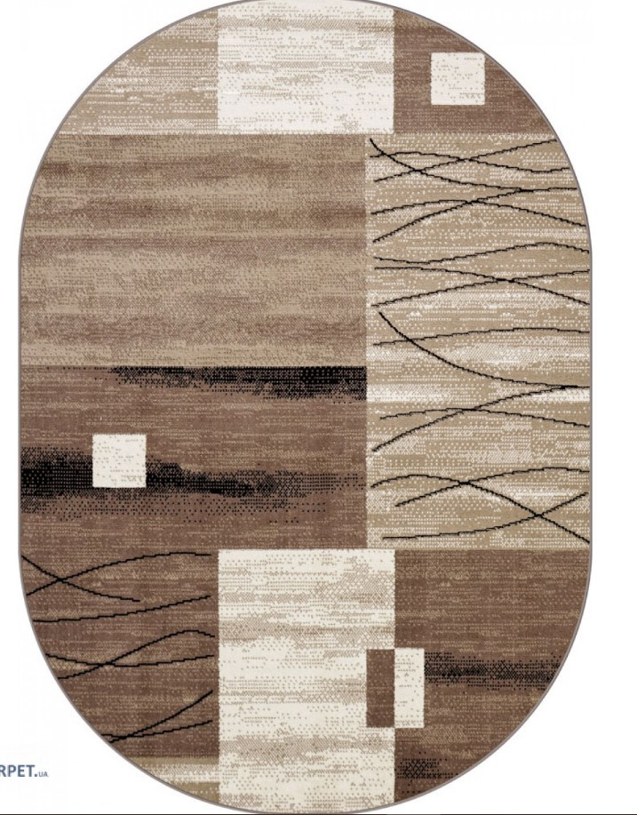 Covor 1805 Bej Oval ieftin [4]