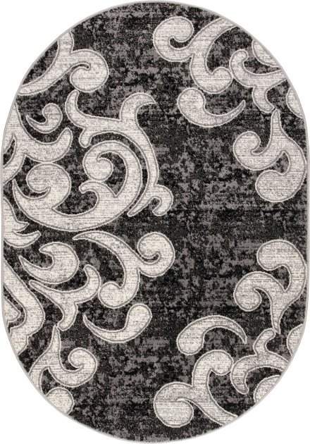 Covoare Ovale - Covor Cappuccino Negru Alb Gri Oval ieftin