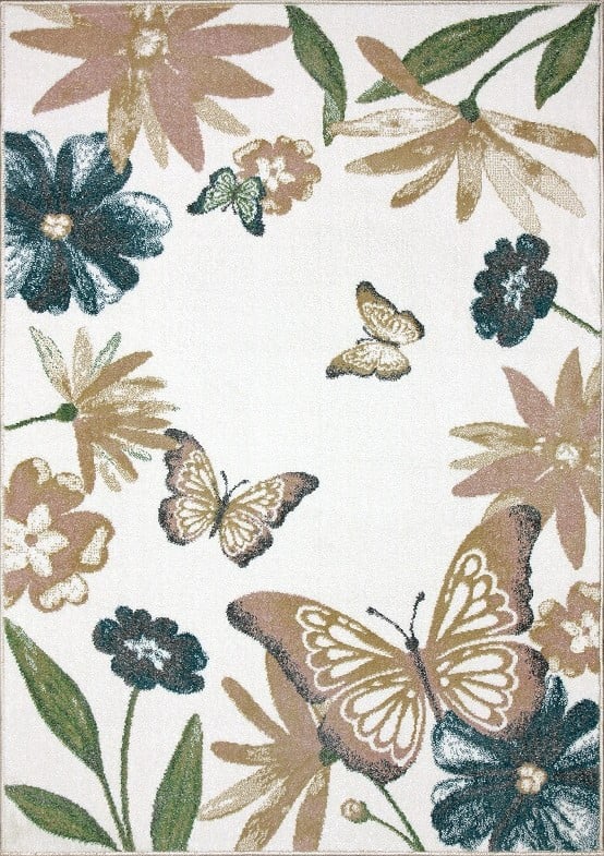 Covor Dream 18066 Fluturi Flori 160x230 cm pentru camera copii [1]