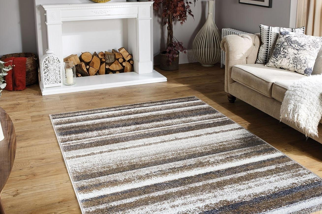 Covor Living Mondo B5EBE Gri/Crem 120x170 cm pentru sufragerie [1]