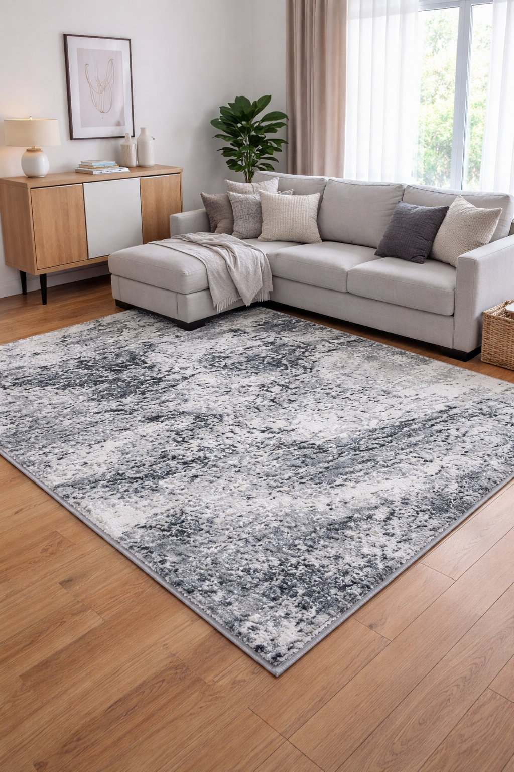 Covoare Certificat OEKO TEX - Covor Living Itea 42016/106 Gri 80x150 cm pentru Dormitor