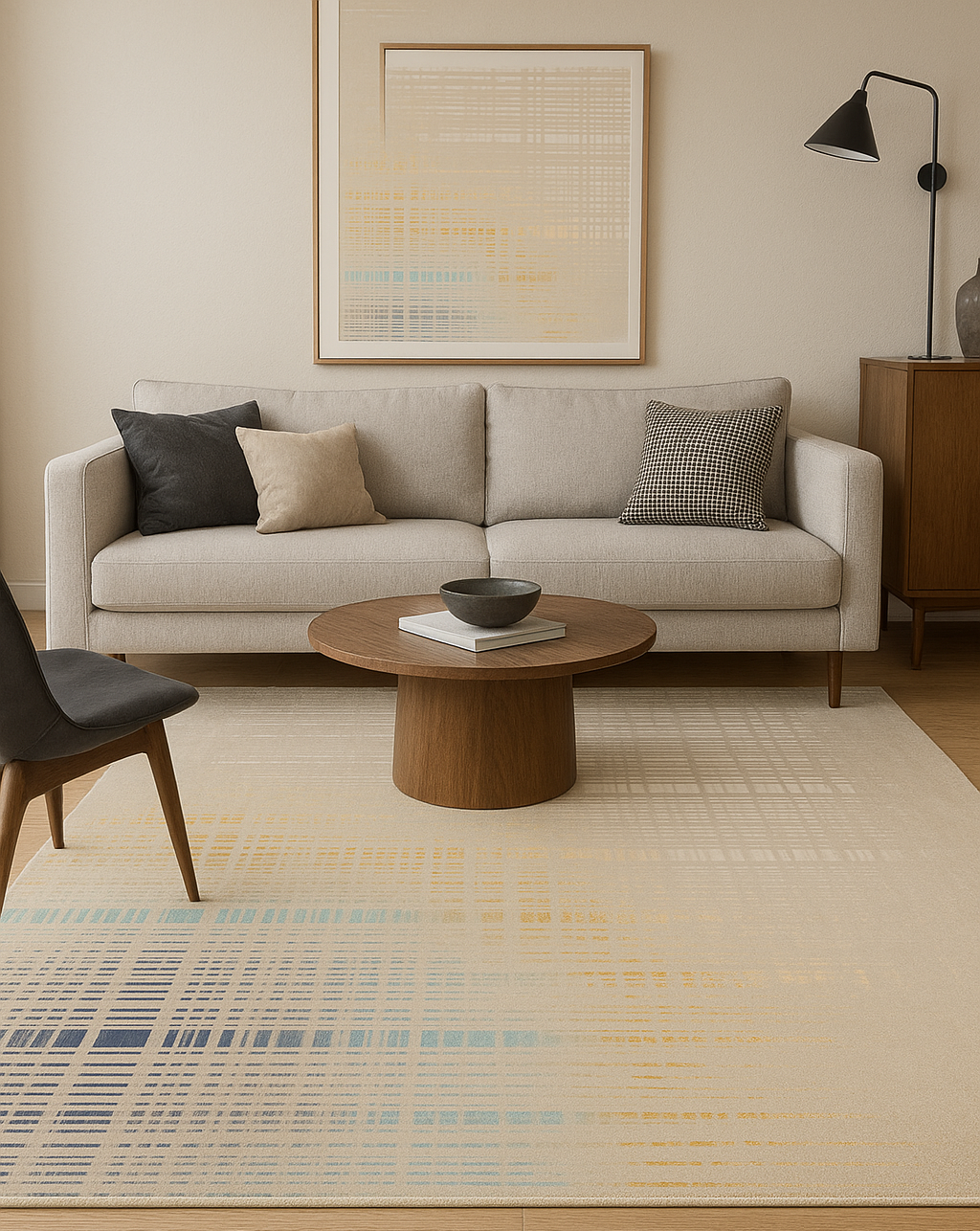 DUPA MATERIAL - Covor Cancun 18216/051 Albastru 80x150 cm pentru living