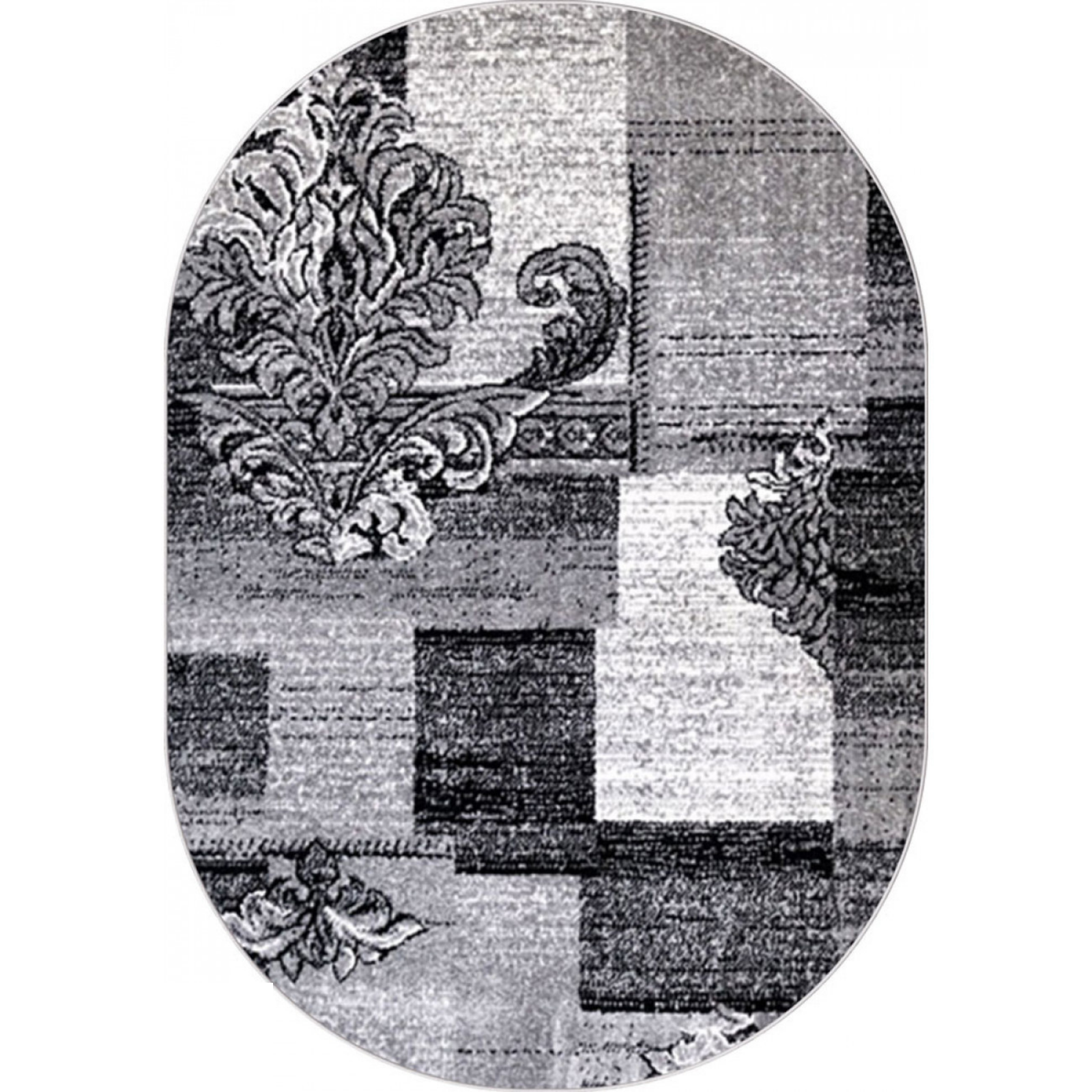 DUPA CARACTERISTICI - Covor Cappuccino 16009 Gri 60x110 cm cu ornamente damasc pentru dormitor