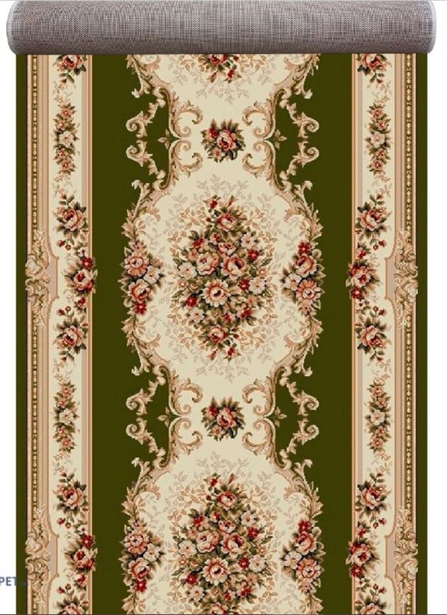 Traversa Lotos 574/310 Verde 80x1000 cm pentru hol [1]