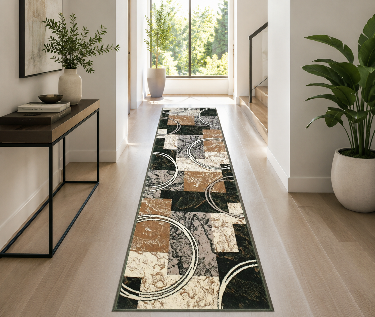 Traversa Lotos 15001 Verde 120x1000 cm pentru hol [2]