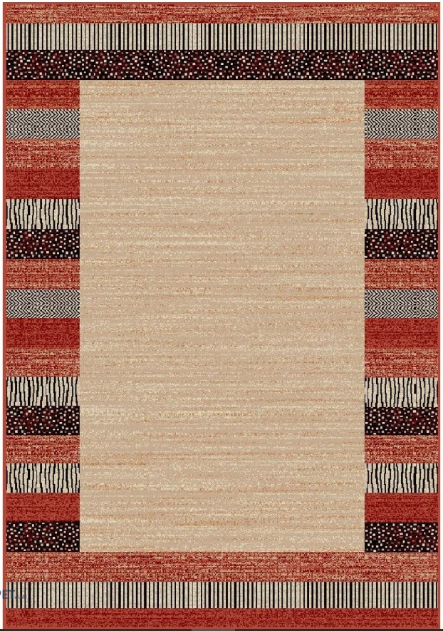 COVOARE - Covor Lotos 1591/120 Rosu Crem 150x230 cm pentru sufragerie