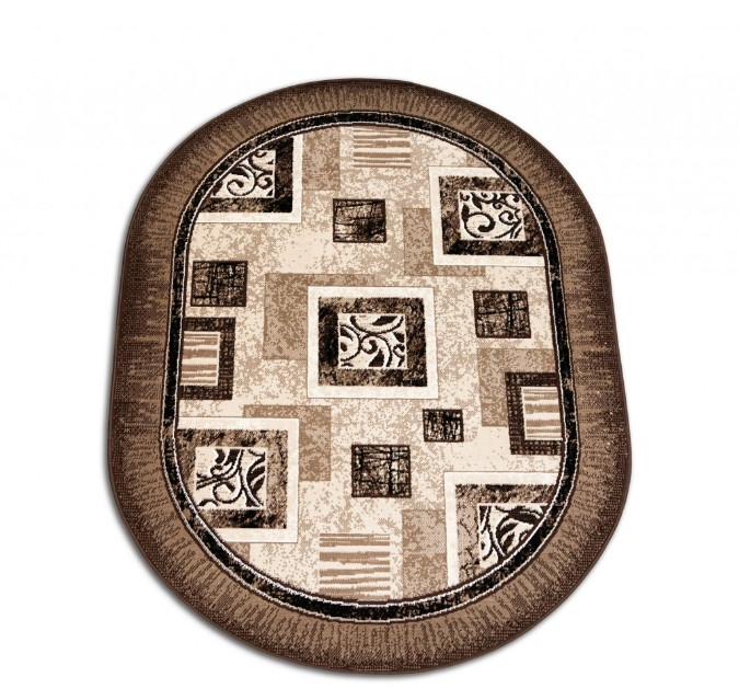 Covor 1835 Crem Maro Oval ieftin [4]