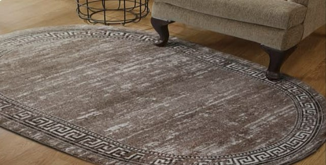 Covor 24001 Bej Oval ieftin [4]