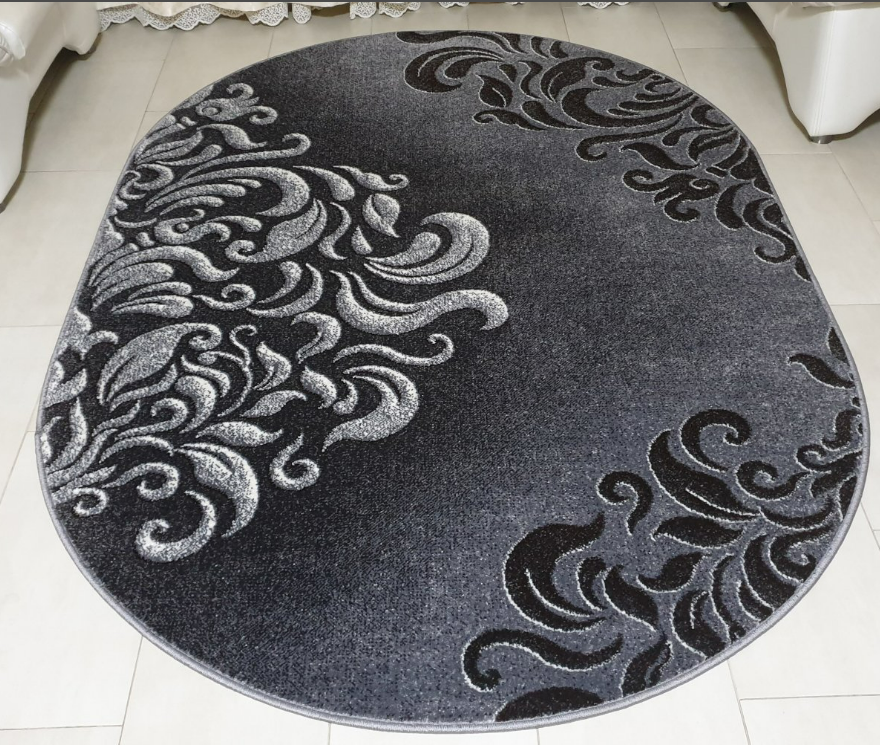 Covor Mira 24031/619 Oval 50x80 cm Gri pentru sufragerie [1]