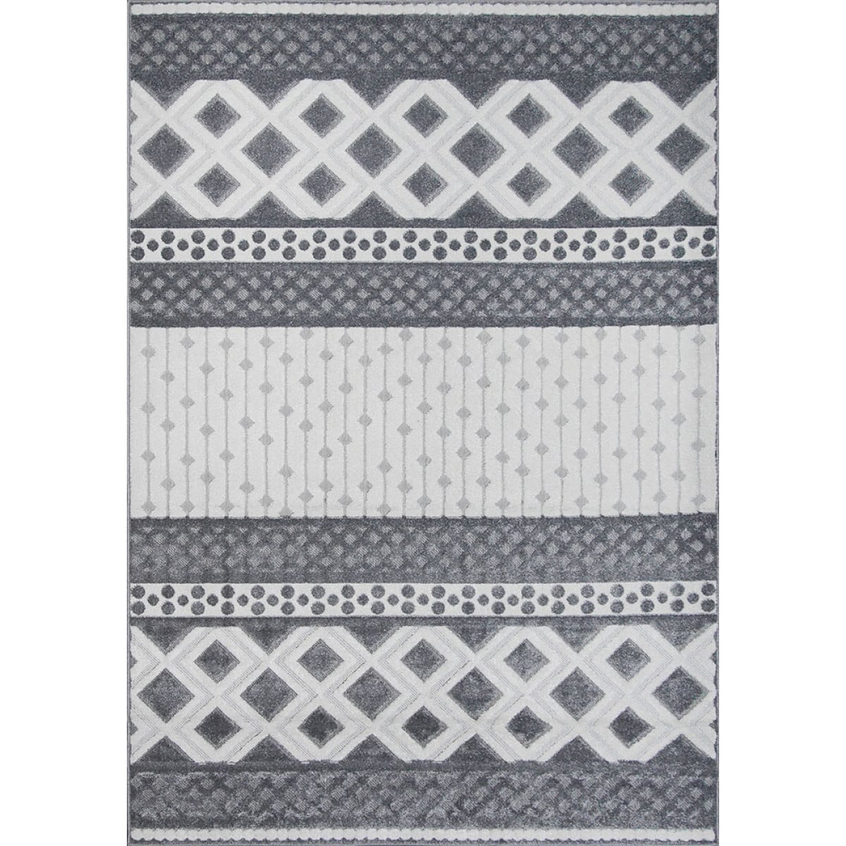 Covoare sub 100 lei - Covor Living Oksi Dreptunghiular Gri 60x110 cm