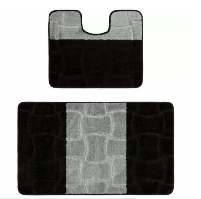 Covoare Certificat OEKO TEX - Set 2 Covoare 2513 Negru ieftin