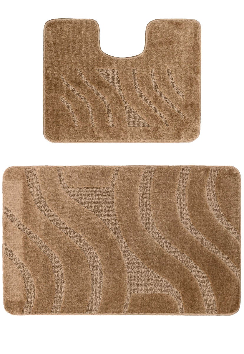 Covoare Antiderapante - Set 2 Covorase Baie Symphony 2546 Maro 50x80 cm