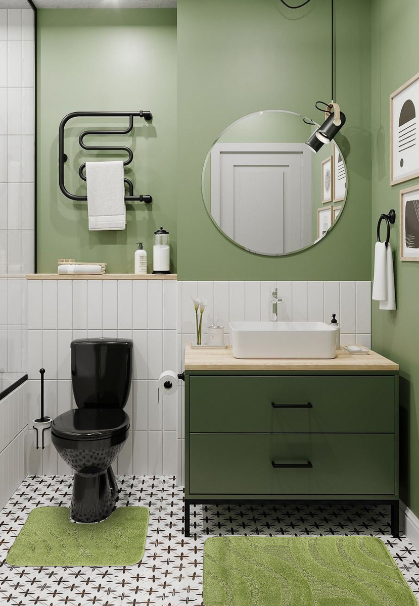 Set 2 Covoare Symphony 2510 Verde ieftin [2]