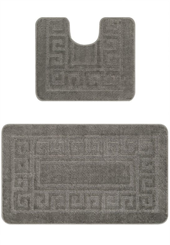 Covoare Dreptunghiulare - Covaras Ethnic 2503 Gri 50x80 cm pentru baie
