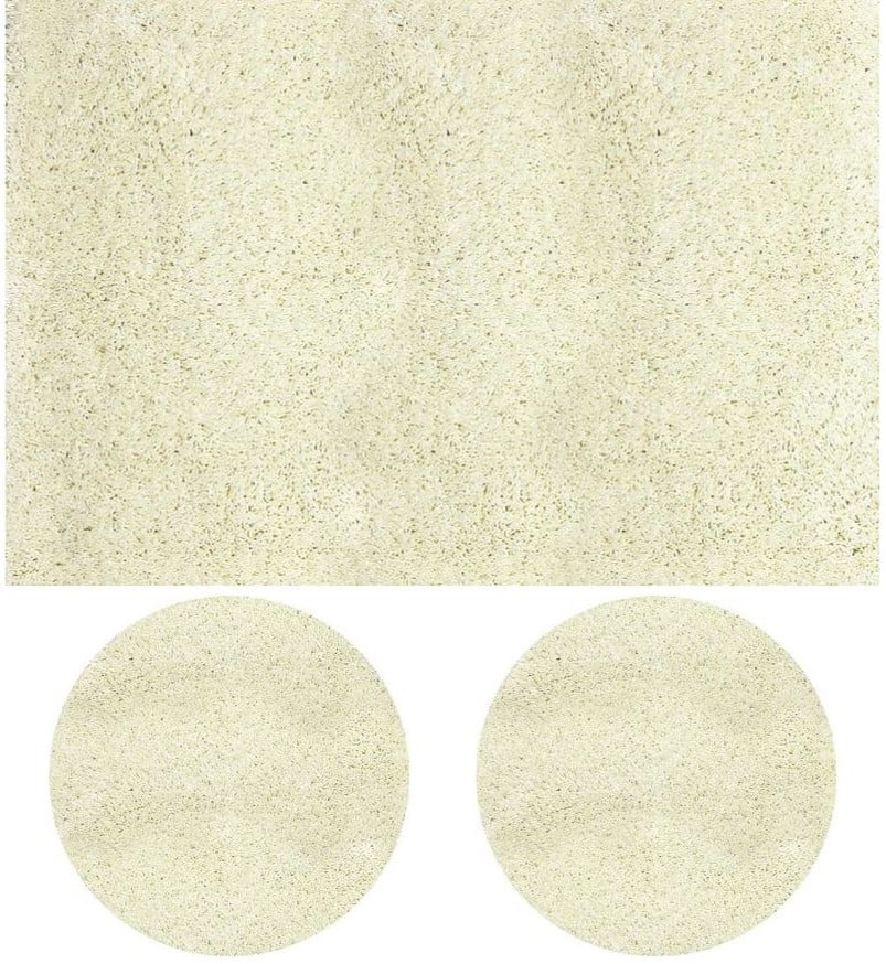 Set 3 Covoare Fantasy Alb 120x170 cm cu Covoare Rotunde [1]