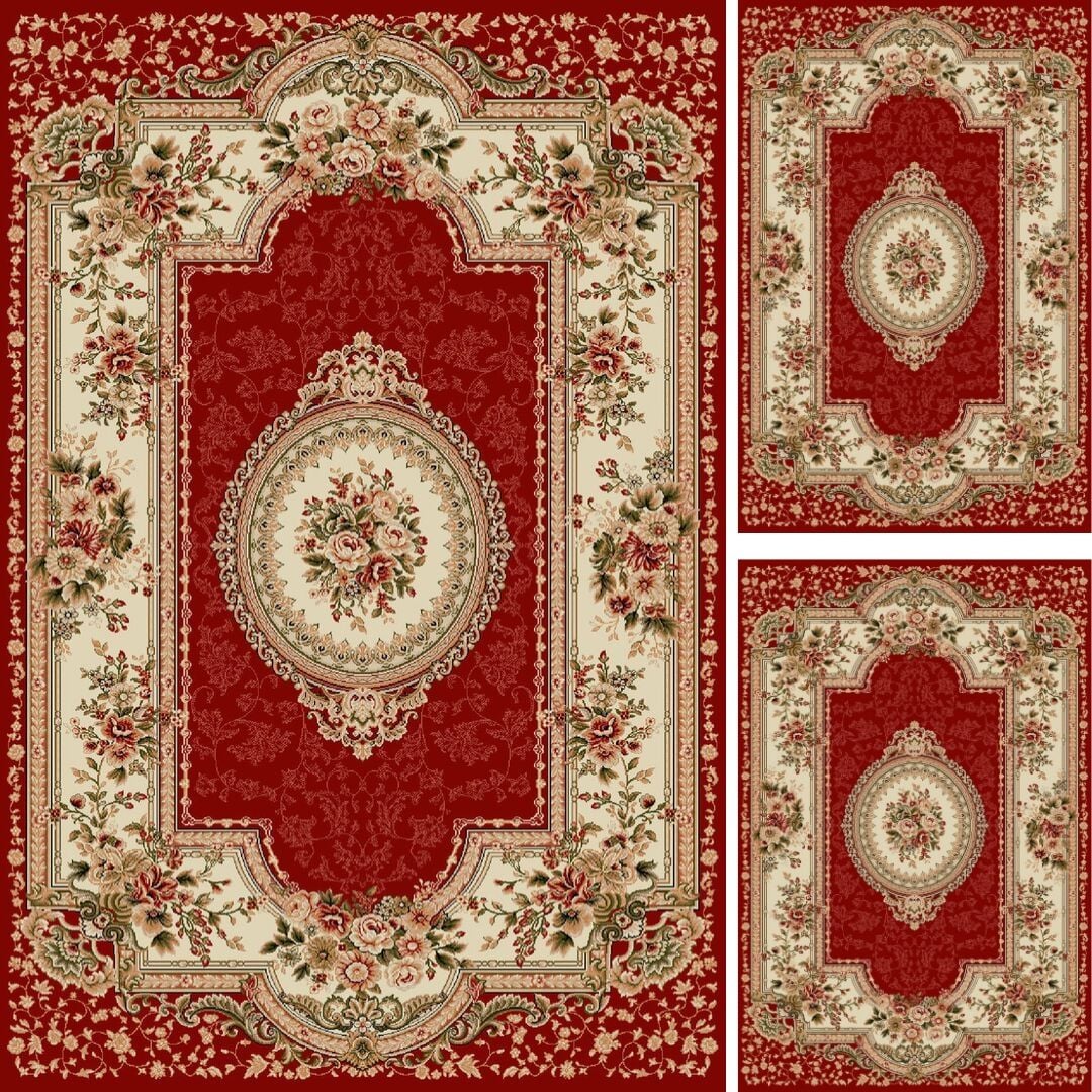 Set 3 Covoare Lotos 571 Grena 80x150 cm pentru Living [1]